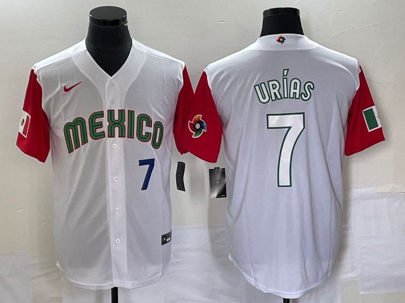 Men 2023 World Cub Mexico #7 Urias White white Nike MLB Jersey3->more jerseys->MLB Jersey